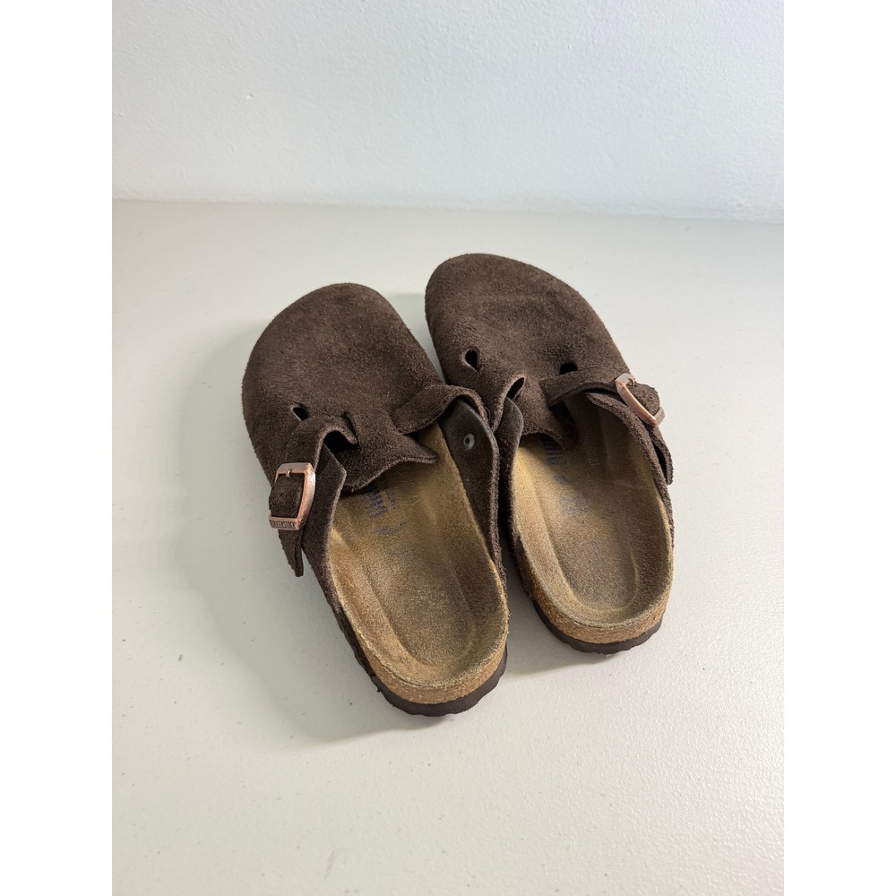 Birkenstock Boston Suede Clogs Mules Mocha Brown 39 L 8 M 6 - Picture 3 of 8
